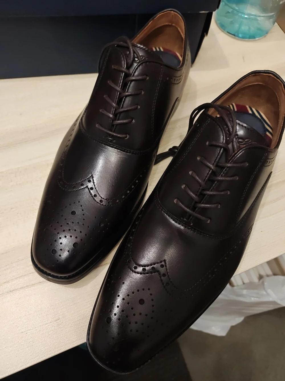 Brooks Brothers Dark Brown Leather Wingtip Oxfords 8